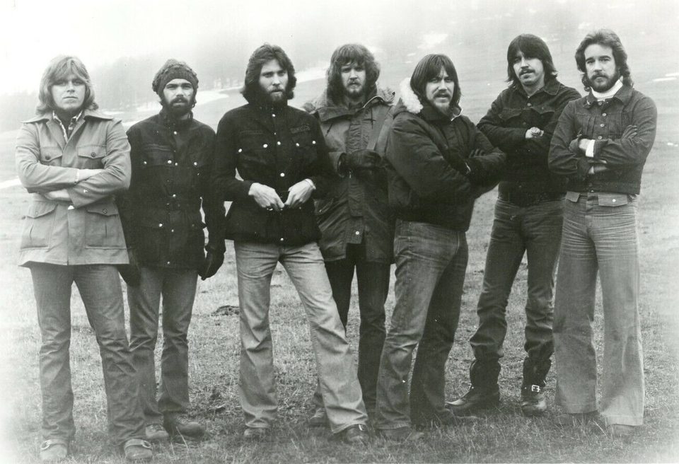 Chicago in a Columbia Records photo from about 1973, the band behind the song 25 or 6 to 4