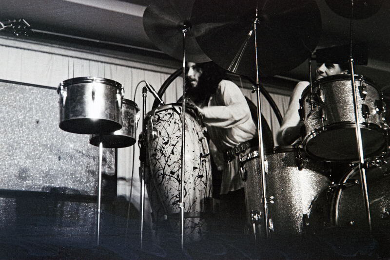 Peter Green and Mick Fleetwood of Fleetwood Mac on stage in Hannover, Germany, in March 1970, the blues-band era before Fleetwood Mac songs hit the Hot 100