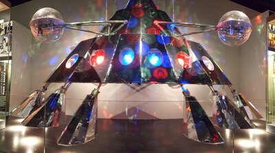 A replica of Parliament's P-Funk Mothership stage prop from the Give Up the Funk era