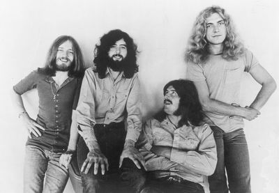 Led Zeppelin on stage in 1971