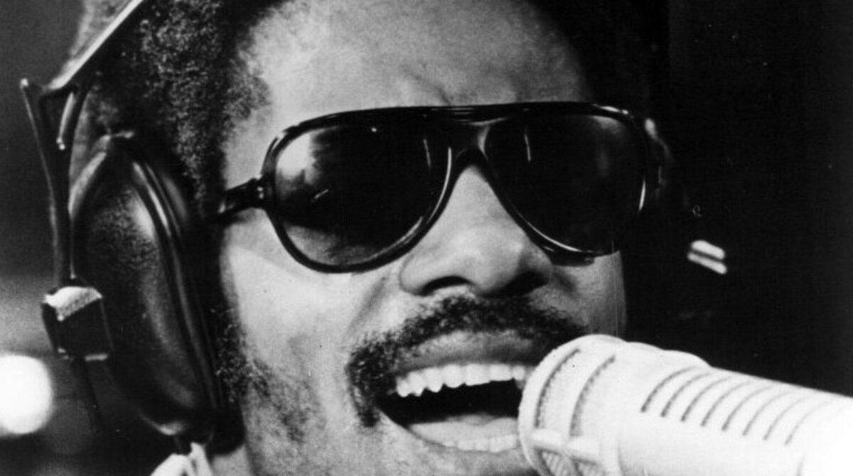 Stevie Wonder recording in the studio in 1973, the year he wrote and recorded Living for the City for the Innervisions album