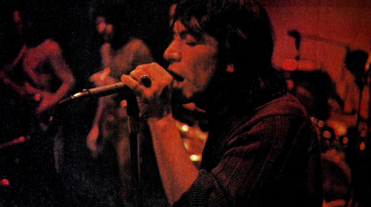 Eric Burdon fronting War in a 1971 performance, the 70s funk act with more chart entries than any other in this site's own archive